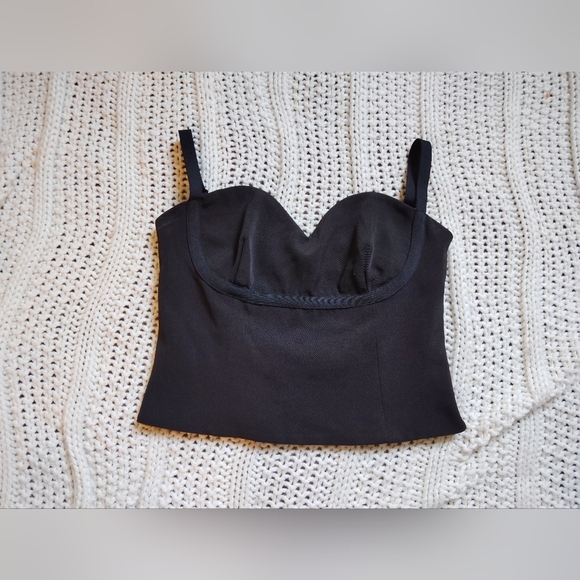 Princess Polly Simple Little Black Top! New Without Tags! - Picture 1 of 5